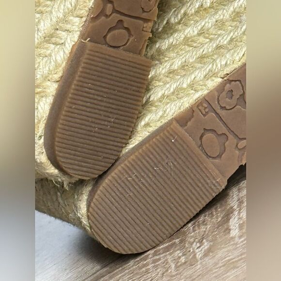 Fossil Women Size 10 Brown Leather Straps Espadrille Wedge - Picture 9 of 13